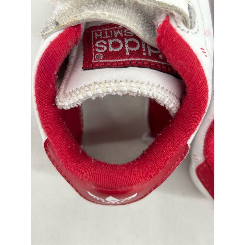 Adidas Stan Smith Baby Shoes White/Pink Size 2 2K Unisex - Picture 4 of 7